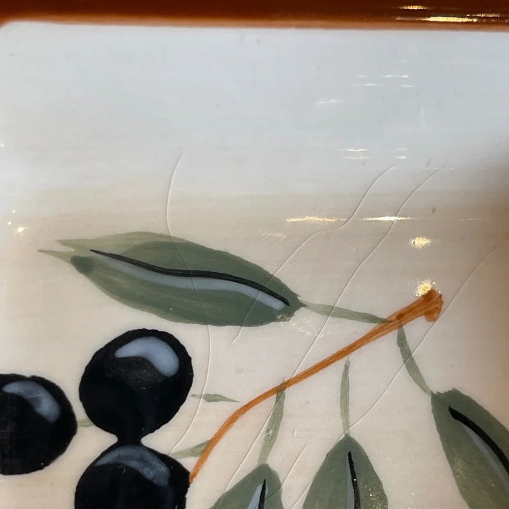 Inspirado StoneLite Clay Olive Divided‎ Serving Dish Brown Bream Ceramic